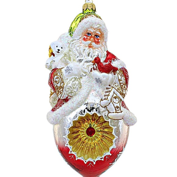Heartfully Yours By Radko PAPA CLAUS Santa Glass Christmas Limited Edition - Picture 2 of 5